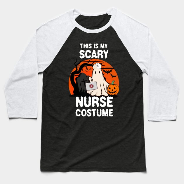 Halloween Scary Nurse Costume Baseball T-Shirt by DesingHeven
